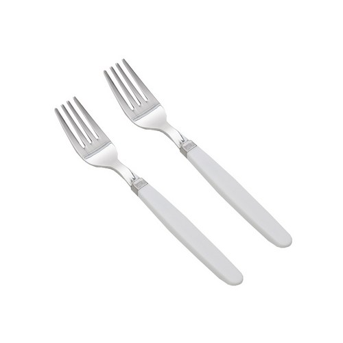 라온누리 픽미 컬러 베이직 아동 포크만, 화이트, 2개