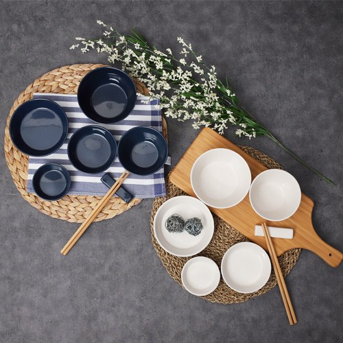 LOVFIR 모던 일식 그릇 세트 도자기 식기 세트 4인 식기세트 18p 4인 식기세트 20p 6인 식기세트 30p, 5인치 그릇 3