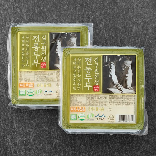 김구원선생 전통두부 2입, 600g, 1개