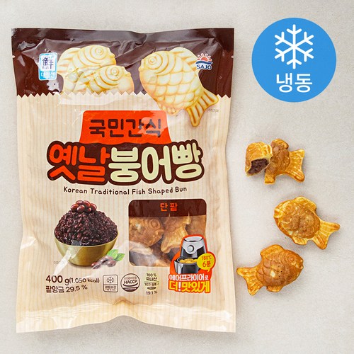 대림선 국민간식 옛날 붕어빵 단팥맛 (냉동), 400g, 1개