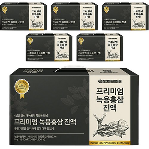 참앤들황토농원 프리미엄 녹용홍삼 진액, 180개, 60ml - 녹용 추천