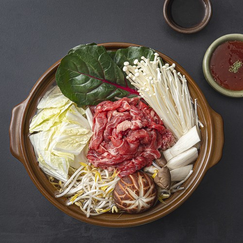 푸드어셈블 모듬버섯 소고기 샤브샤브 2인분, 830g, 1개