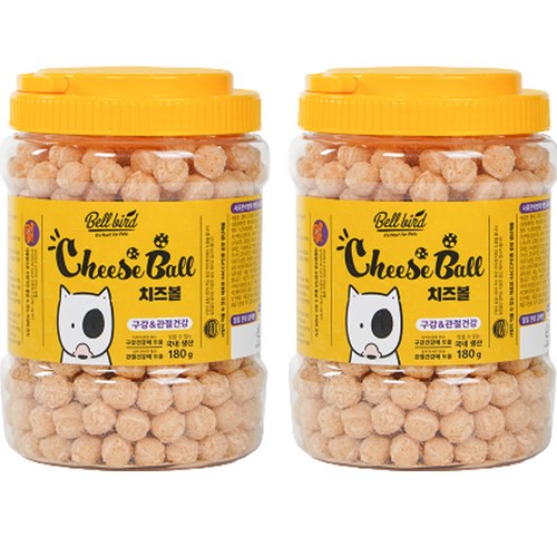 벨버드 체다 치즈볼 구강 관절, 치즈, 180g, 2개