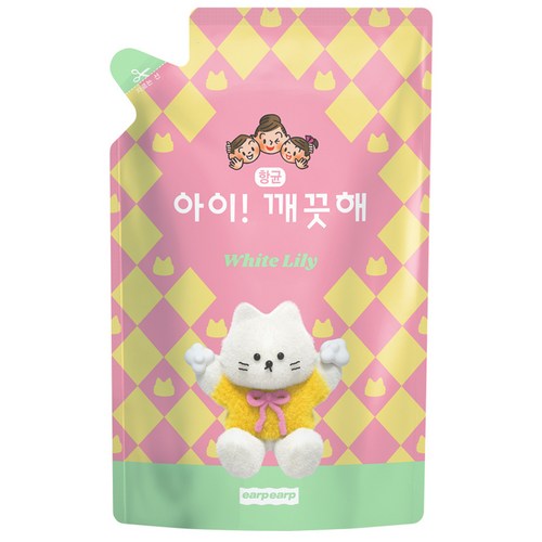 아이깨끗해 어프어프 핸드워시 화이트 릴리향 리필, 450ml, 1개