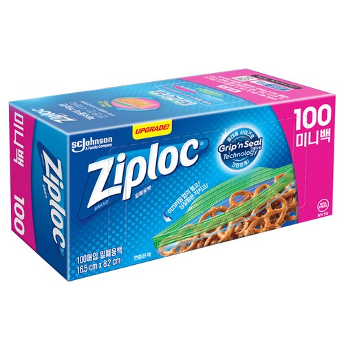 지퍼락 그립앤실 냉장, 미니(XS), 100개입, 1개