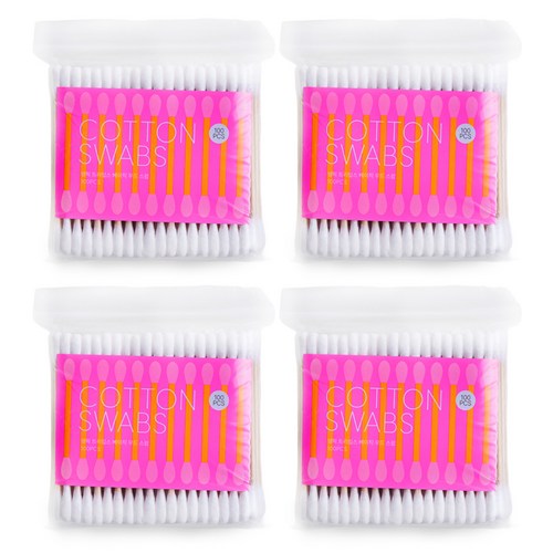 넬릭 우드 팁스 나무 면봉, 4개, 100개입