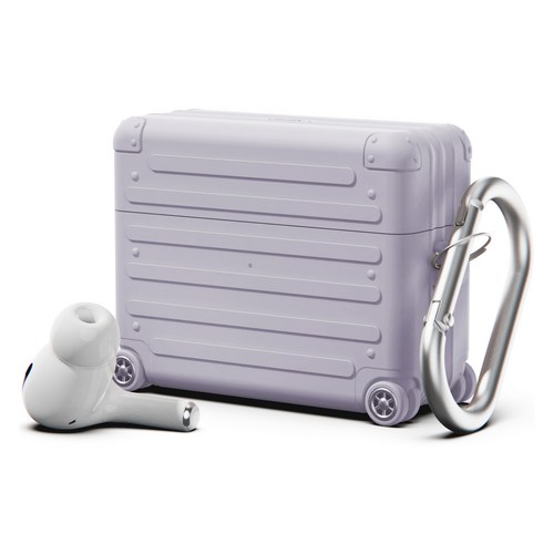 미아크 실리콘 캐리어 이어폰 케이스, 라벤더, 1개, 에어팟 프로 / 프로2