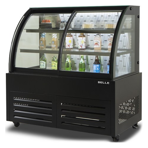 BELLE 프리미엄 쇼케이스 라운드 앞문형 블랙 방문설치, JRF-1200B