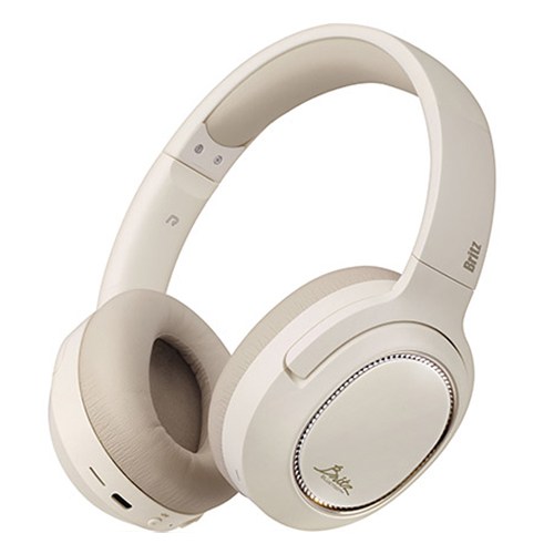 브리츠 노이즈캔슬링 블루투스 스테레오 헤드폰, BT5000 ANC, 아이보리