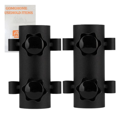 곰지홈 캠핑 타프 폴대 지지대 2p, 블랙