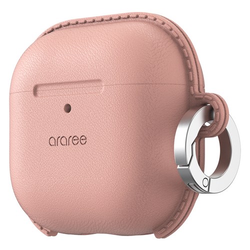 아라리 슬림 팝스 분실방지 무선 이어폰 실리콘 카라비너, 에어팟4, 플라밍고, 1개