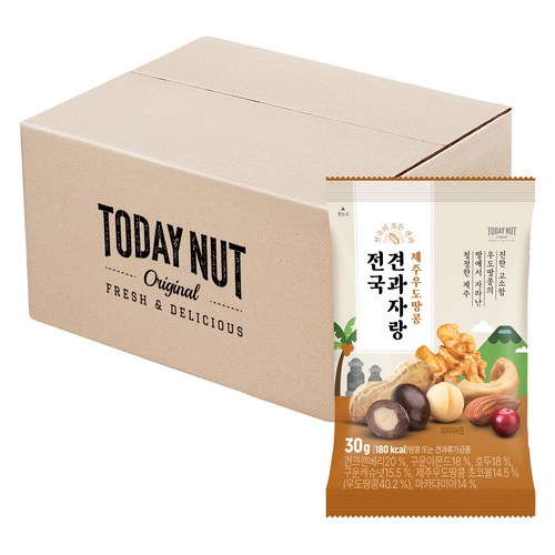 투데이넛 전국견과자랑 제주우도땅콩, 50개