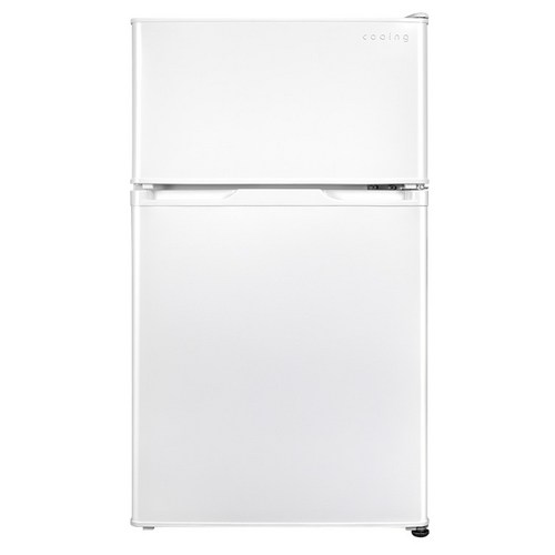 쿠잉전자 81L 소형 투도어 냉장고, REF-D86W, 화이트, 화이트
