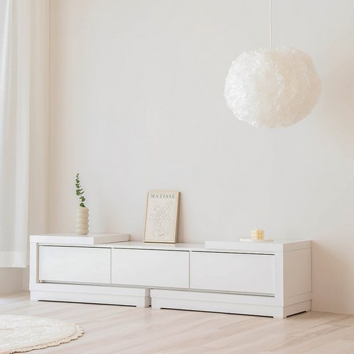 파란들 보스코 높은 서랍형 거실장 1800 방문설치, 바닐라우드 2