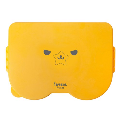 아이별프렌즈 유아도시락 식판, 옐로, 식판 + 뚜껑, 1세트