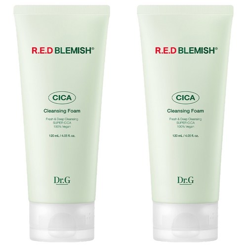 닥터지 레드 블레미쉬 시카 클렌징 폼 더블, 120ml, 2개
