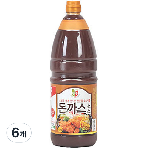 청우식품 돈까스 소스, 1.9kg, 6개