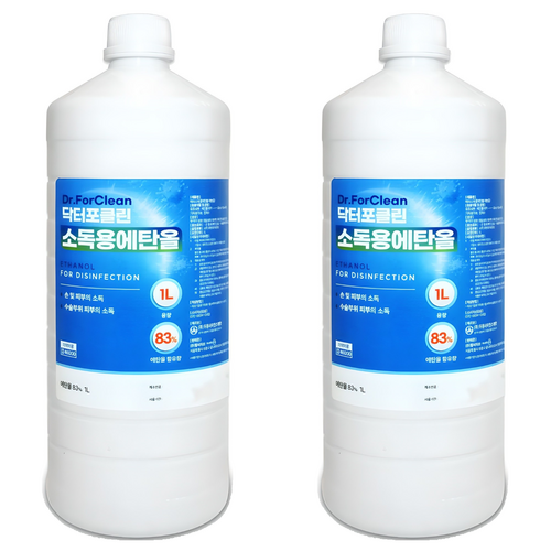 닥터포클린 소독용 에탄올, 2개, 1L