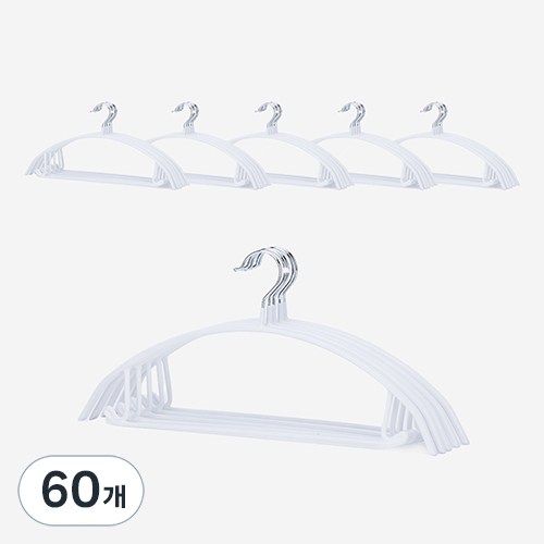 진심감성 어깨뿔방지 논****** 옷걸이, 화이트, 60개