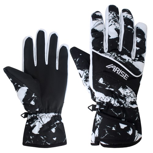 어라이즈 남성용 성인용 방수 스키장갑 AWGA023, 블랙, 1개