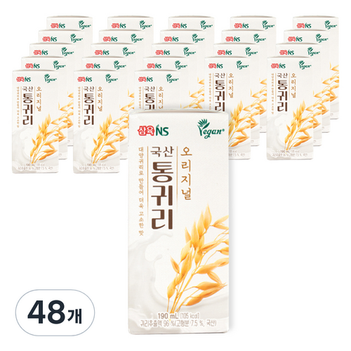 삼육네이처세븐 통귀리 오리지널, 190ml, 48개