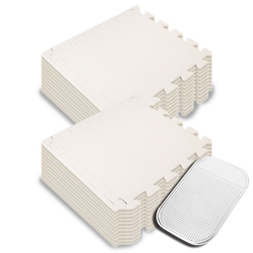 딩동펫 반려동물 퍼즐매트 20p + 논슬립패드 1p, 아이보리