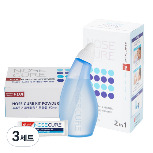 노즈큐어 수동식코세정용키트, 3세트