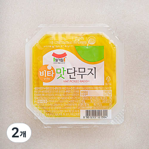일가집 맛 단무지, 250g, 2개