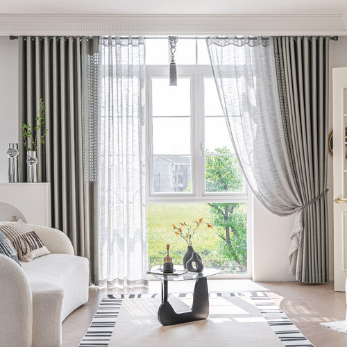 지나송 케이라 고주파 도비직 암막커튼 3종 세트