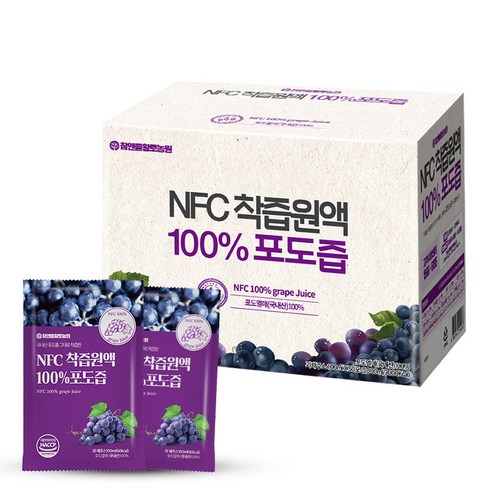 참앤들황토농원 NFC 착즙원액 포도즙 100ml x 50p, 1개, 5L - 포도즙 추천