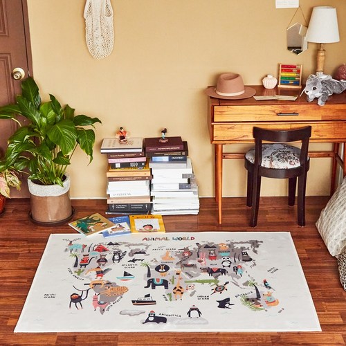 타임투데코 애니멀 월드 극세사 사계절 아이방러그