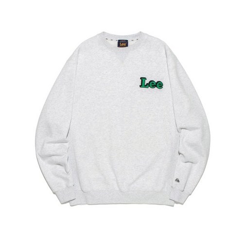 [매장정품] 리 LEE 다다미 자수 로고 맨투맨 라이트 그레이 LE2401CR03LG 531798