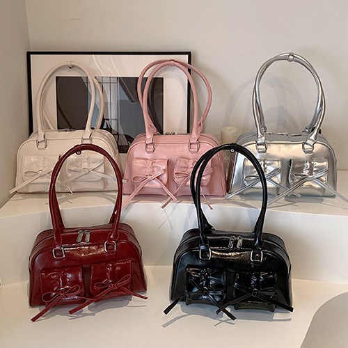 [당일출고] 리본 키치 숄더백 토트백 대학생 가죽 가방 데일리백 빅백 5color