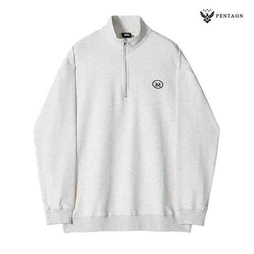 [펜타온] 마일드 반집업 카라 맨투맨