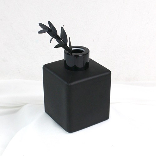 디퓨저용기 - 컬러사각 무광블랙 ( 140ml ), 무광골드캡, 1개