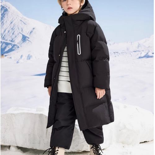 [당일발송]온리히얼 주니어롱패딩 키즈롱패딩 초등학생롱패딩 주니어선데이후드롱패딩