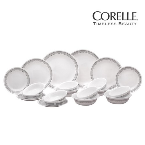 (MH공식판매처) ****** 미스틱 그레이 4인 20P 접시 찬기 공기 대접 세트, 단일옵션