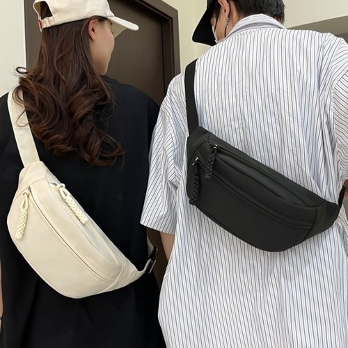 로비티 남녀공용 심플 힙색 크로스백