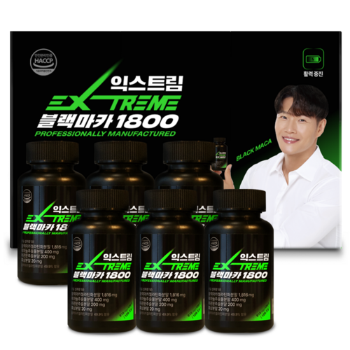 익스트림 블랙마카 1800mg 120정, 6개 - BCAA 추천