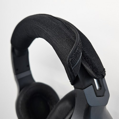 (5개세트) 헤드셋 커버 헤드폰 밴드 덮개 벨크로 찍찍이 호환 교체 수리용 교체용 PC방 피시방 용품 케이스 유지보수 파우치, 헤드셋커버-검정-5개, 1개