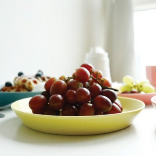 포그 디저트 플레이트 접시 18cm 3color, 옐로우, 1개