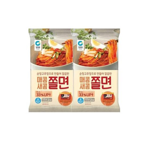 청정원매콤새콤쫄면530gx4개
