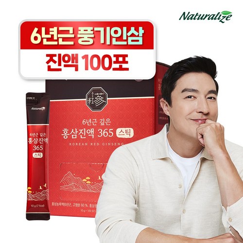 네추럴라이즈 6년근 깊은 홍삼진액 365 스틱 100포, 1000g, 1박스