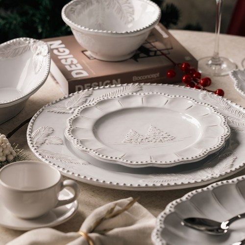 비토리아 크리스마스 접시 이태리 디저트접시 23cm, 단품