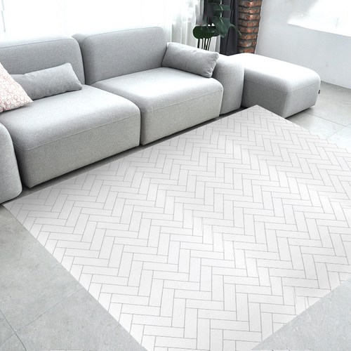 수지매트 잘라쓰는 발코니매트 화이트헤링본 200x300cm 베란다 거실, 단품