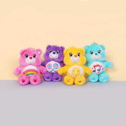 케어베어 곰돌이 인형 가방고리 4종 14cm, 퍼플 쉐어베어, 1개