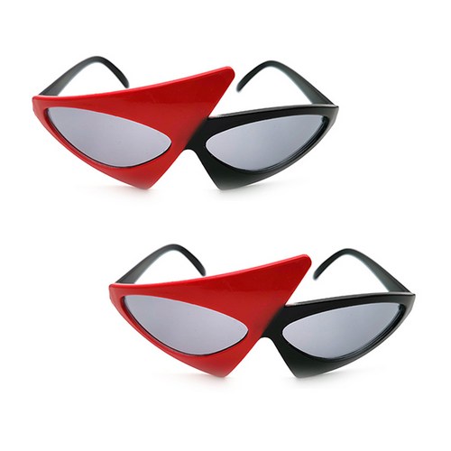 리빙듀오 파티안경 선글라스 인싸템, 2개, 005.백작선글라스 레드블랙(293)