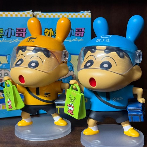 짱구 헬멧 피규어 파랑 배달라이더 굿즈 키덜트 소품 12cm, 1개