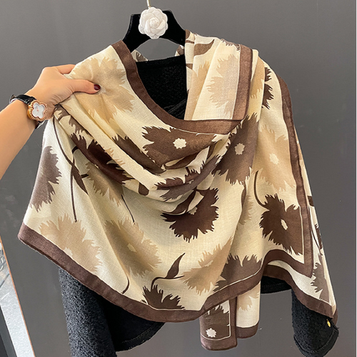 꽃무늬 스카프 머플러 숄 가을 롱 빅 어르신 50대엄마 바람차단 꽃무늬 스카프