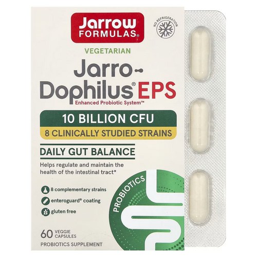 [Jarrow Formulas] 자로우 포뮬러스 도피러스 EPS 유산균 100억 CFU, 120정, 1개